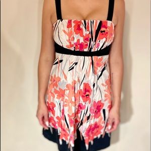 Women’s Dress, Black/Pink/Orange, (Size 8)
